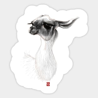 Sketchy Lama Sticker